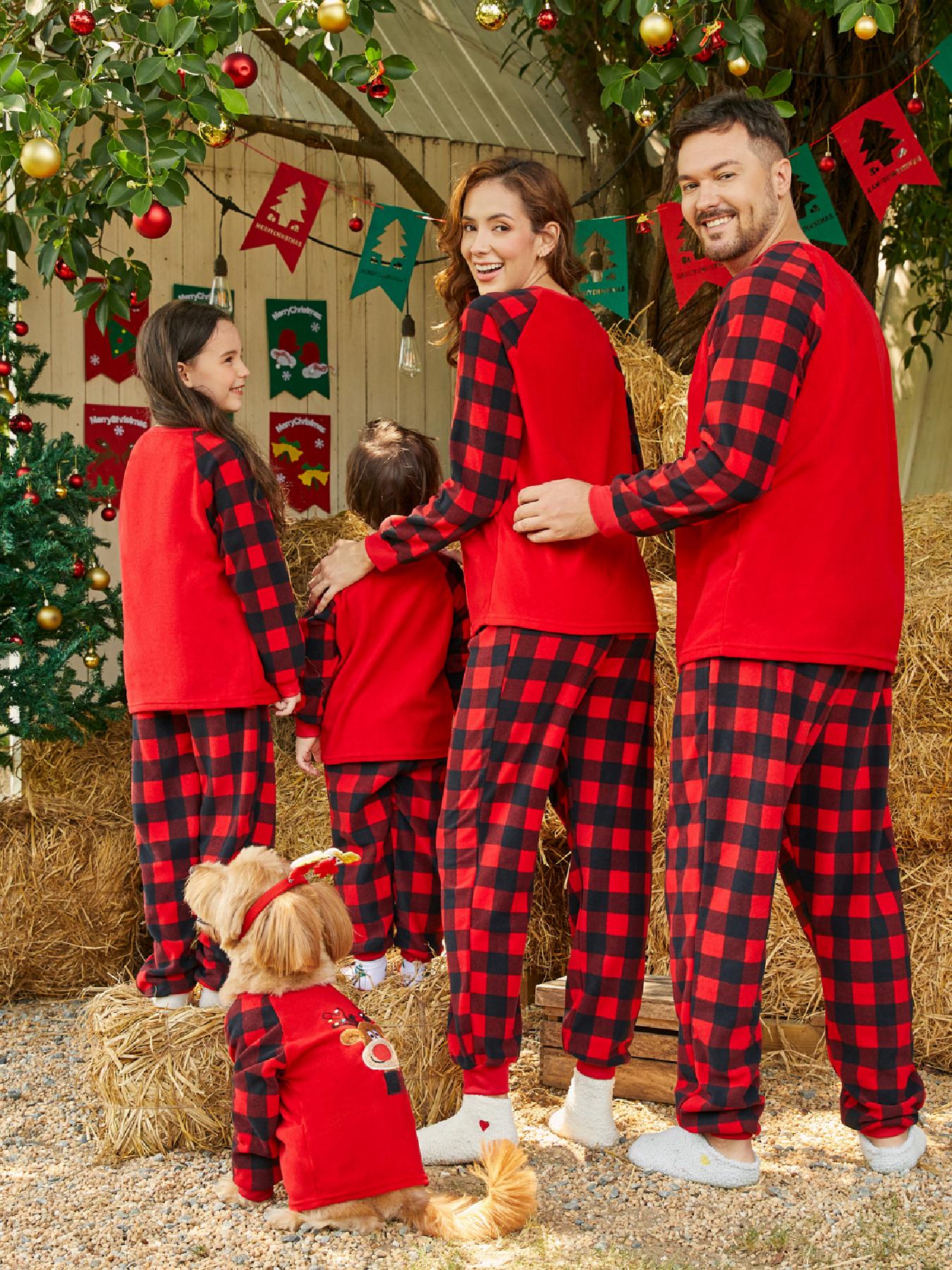  Pijama de forro polar rojo para niños y niñas, Rojo - : Ropa,  Zapatos y Joyería