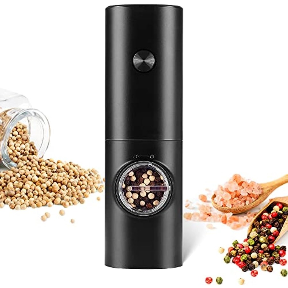 Electric Salt And Pepper Grinder Set, Automatic Pepper Mill, Battery  Operated Pepper Crusher, Adjustable Coarseness, One-handed Operation,  Electronic Spice Grinder With Decorative Base And Led Light, Kitchen Tool,  Halloween Chrismas Gifts 