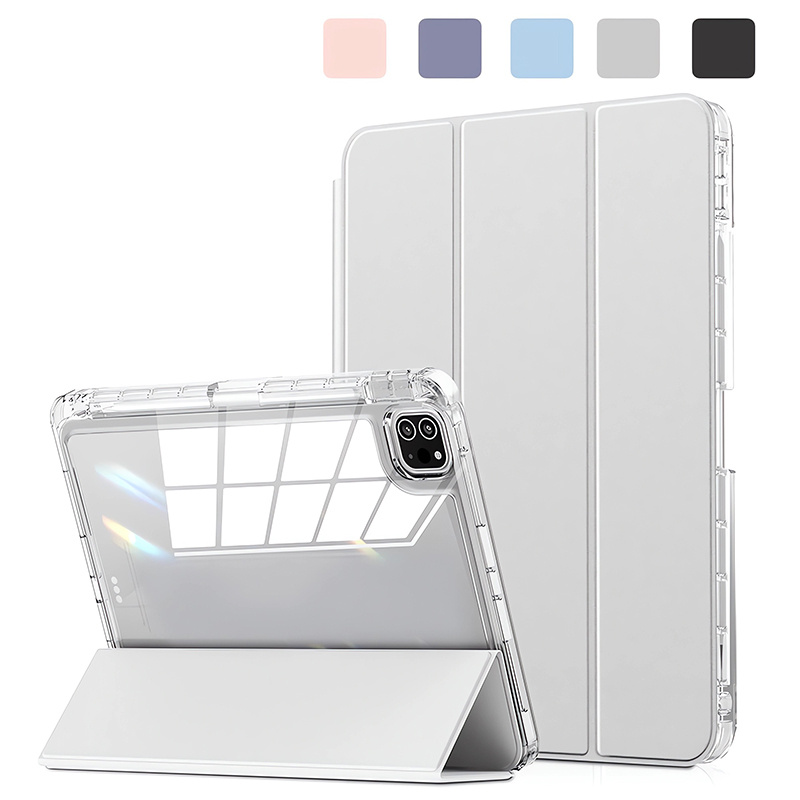 Hybrid Back Case for iPad 9th/8th/7th Gen 10.2'' Clear Transparent Bumper  Cover