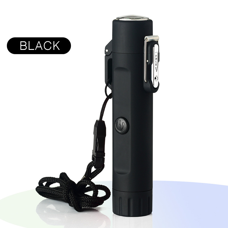 Tactical Lighter With Flashlight And Compass Double Arc Waterproof Windproof Lighter Suitable For Outdoor Camping Hiking details 6