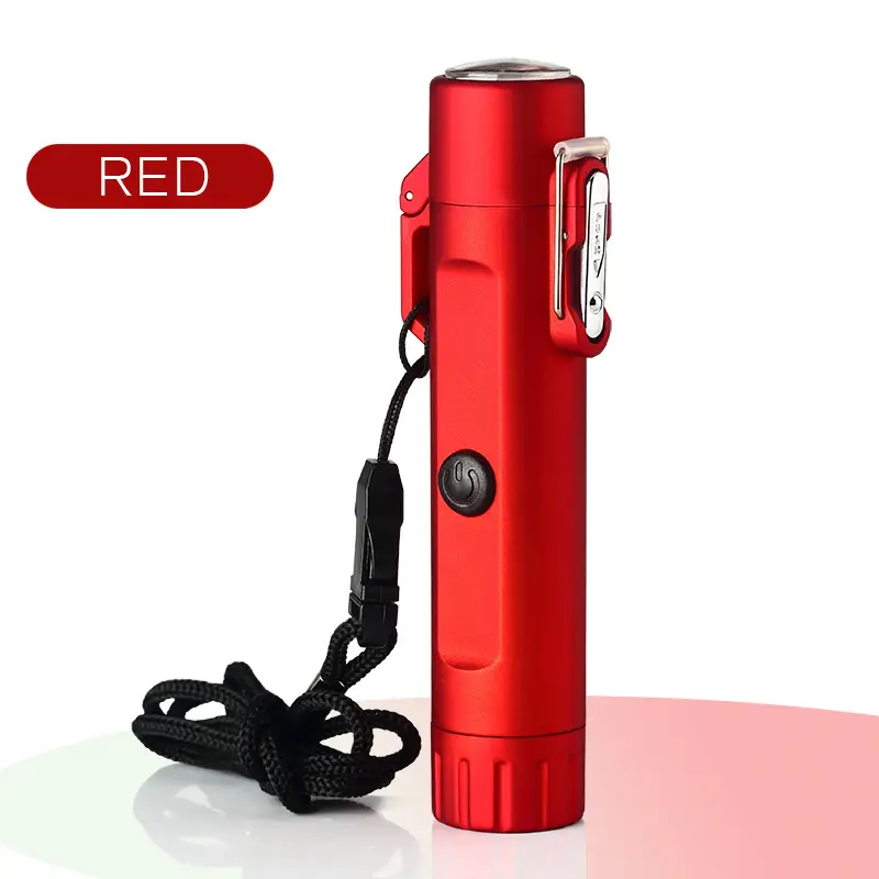 Tactical Lighter With Flashlight And Compass Double Arc Waterproof Windproof Lighter Suitable For Outdoor Camping Hiking details 7