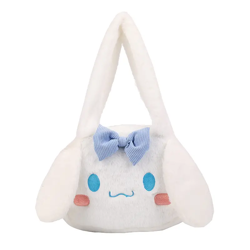 Miniso- Plush Bag : Kuromi、my Melody、cinnamoroll Pattern Satchel