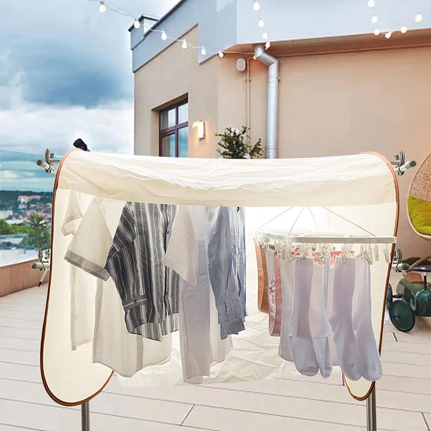 Travel Clothes Drying Rack Cover Portable Outdoor Clothes - Temu