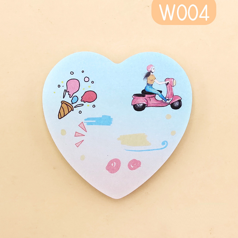 Hand painted Gradient Love Sticky Notes Morandi Shaped Note Pad