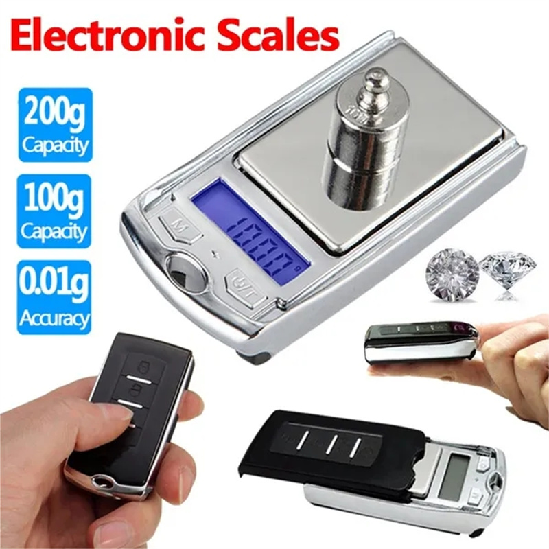Mini Scales for Drugs Led Digital Pocket Scale Gold Silver Diamond Jewelry  (100g/0.01g)