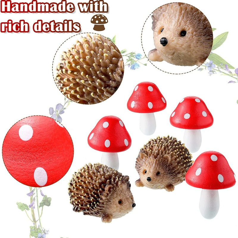 Handmade Wooden Mushrooms Toy Set