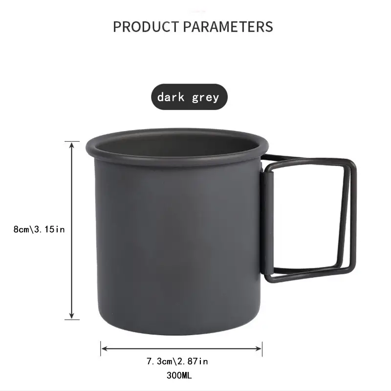 Aluminum Alloy Coffee Mug, Portable Lightweight Water Cup For
