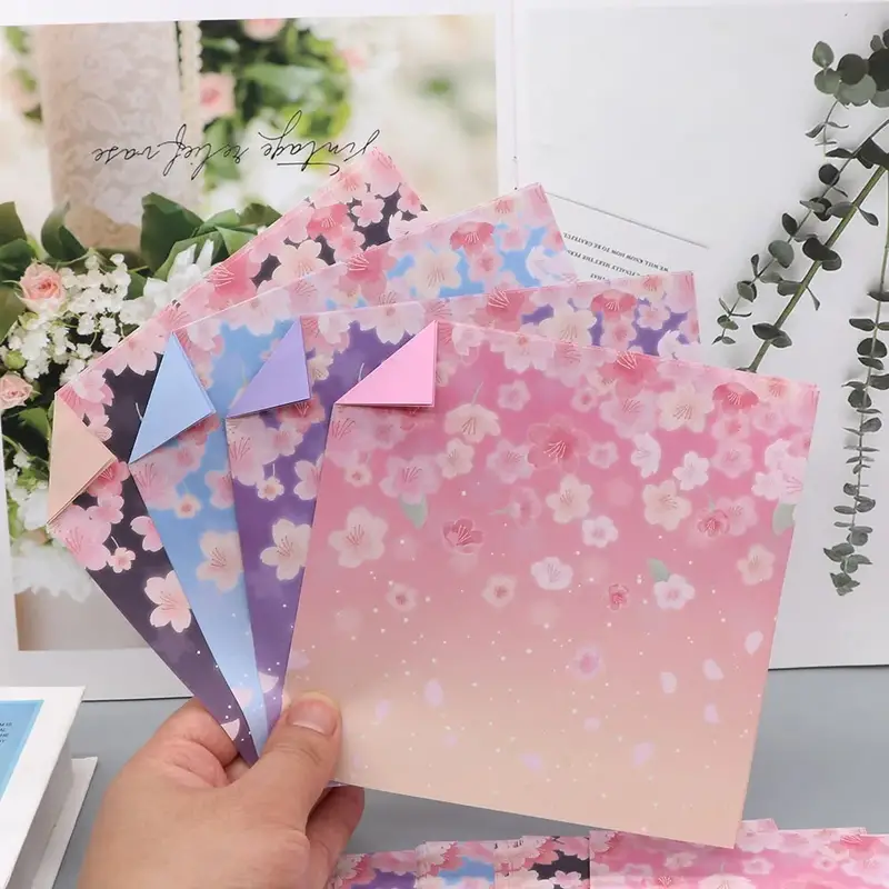 Small Flower Pattern Origami Paper Kit 50 Pages 8 Vivid - Temu