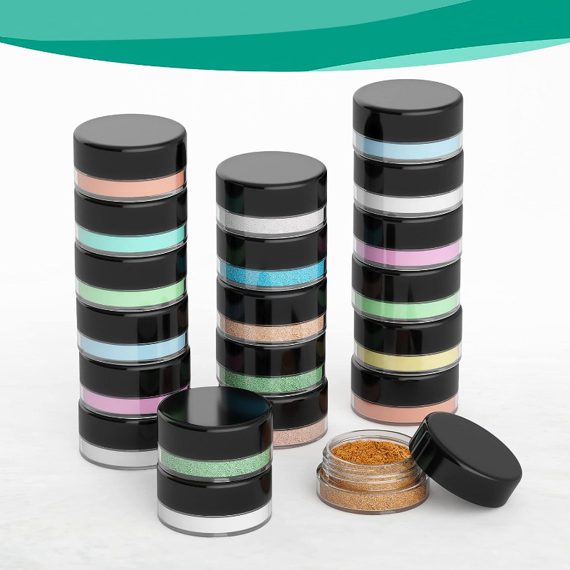 3 Gram Containers with Lids, Tiny Sample Containers, Cosmetic Sample Jars,  Bpa Free Lip Balm Containers for Makeup, Lotion, Eye Shadow, Powder, 3 ML