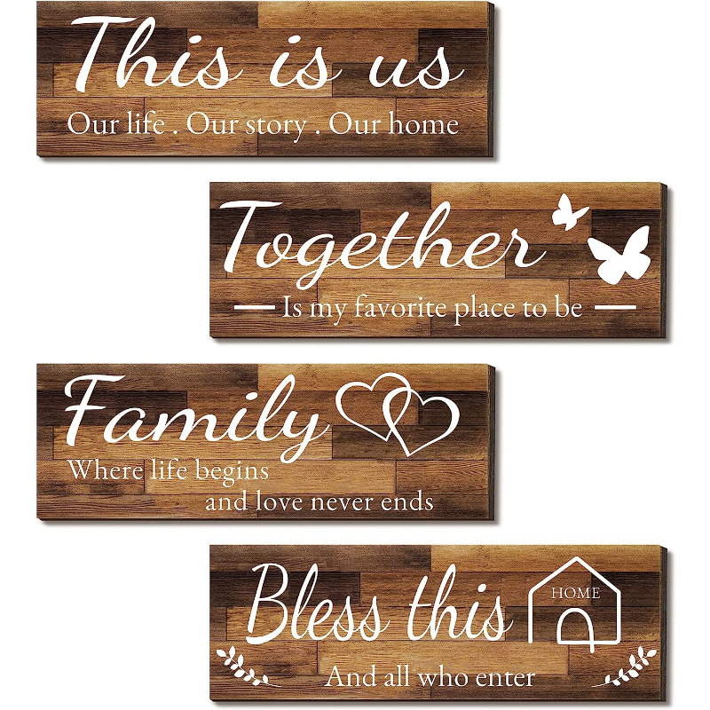 Home Wooden Sign Hanging Home Letters Wall Decor House - Temu