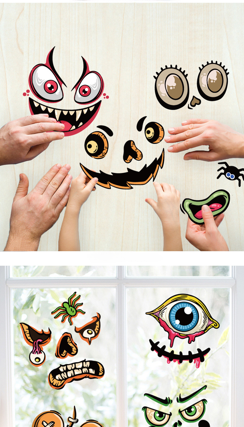 Diy Halloween Party Decoration Cartoon Foam Stickers Self - Temu