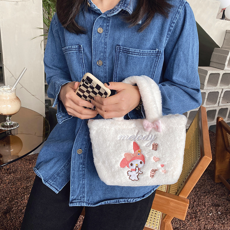 HelloKitty Embroidered Tote Shoulder Bags Handbag Women Cartoon Designer  Bags