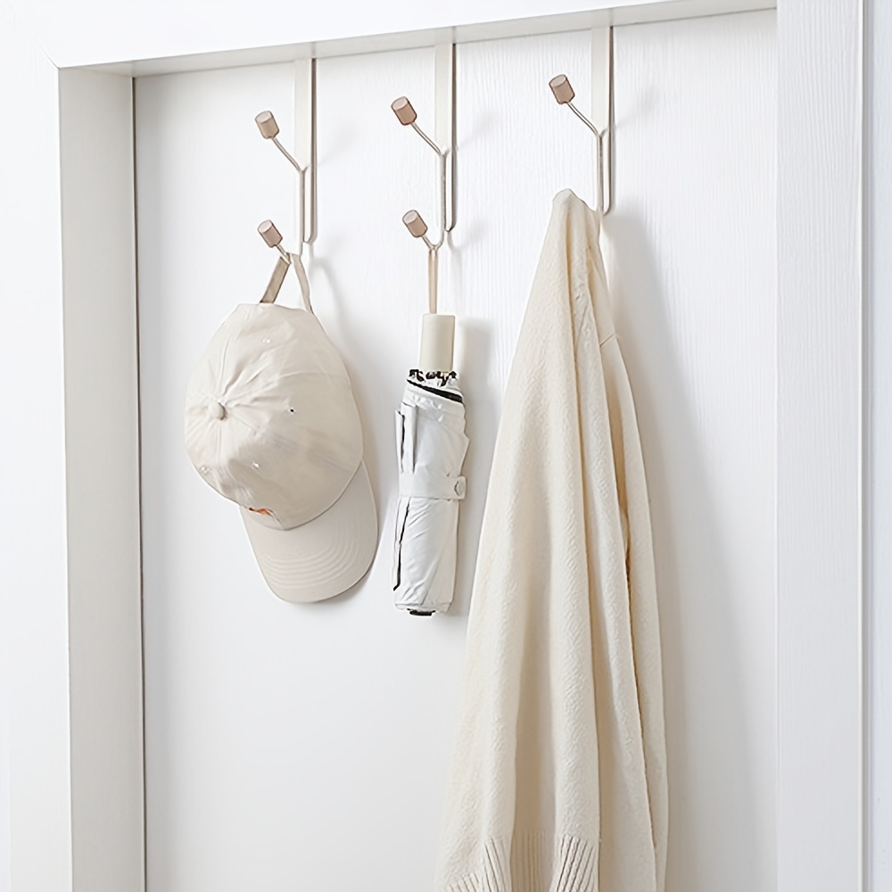 Over The Door Hook Punch free Coat Rack For Hanging Clothes - Temu