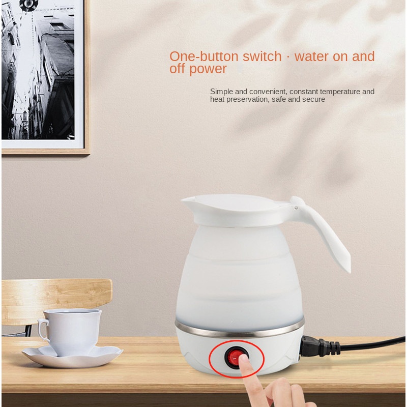 Hervidor eléctrico portátil para hervir agua 350ml Vaso de viaje Hervidor  de té Hervidor de agua caliente Acero inoxidable apagado automático para  hacer té café ba