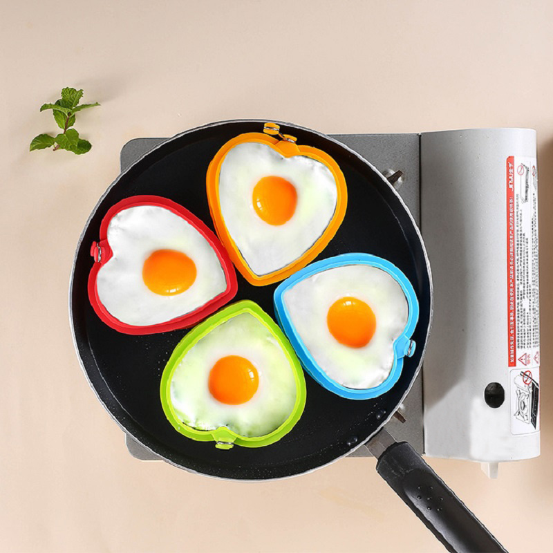 4.7'' One Egg Frying Pan Portable Mini Fried Egg Pan Heart Flower