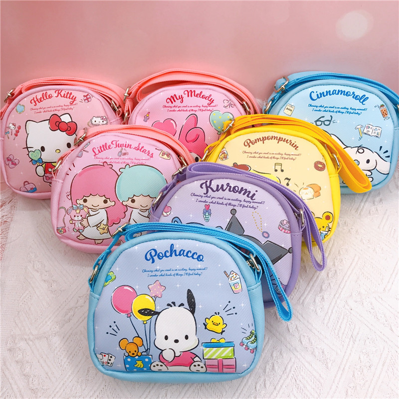 Miniso Cinnamoroll Pompom Purin Canvas Bag Sanrio Melody Series Shopping Bag  Cartoon Storage Bag Environmental Protection Bag