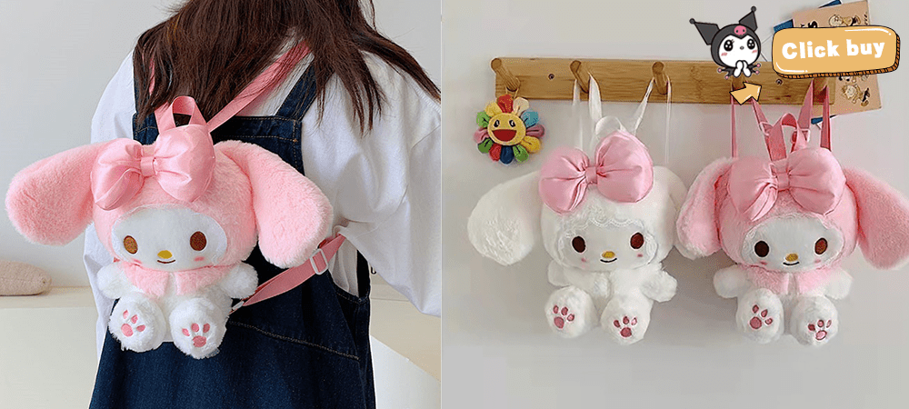 Miniso Cinnamoroll Pompom Purin Canvas Bag Sanrio Melody Series Shopping Bag  Cartoon Storage Bag Environmental Protection Bag