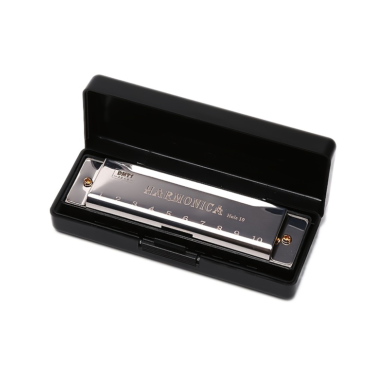 1pc 10 Holes Harmonica Mouth Organ Puzzle Musical Instrument Beginner Teaching Playing Gift Copper Core Resin Harmonica Easter gift Halloween Gift