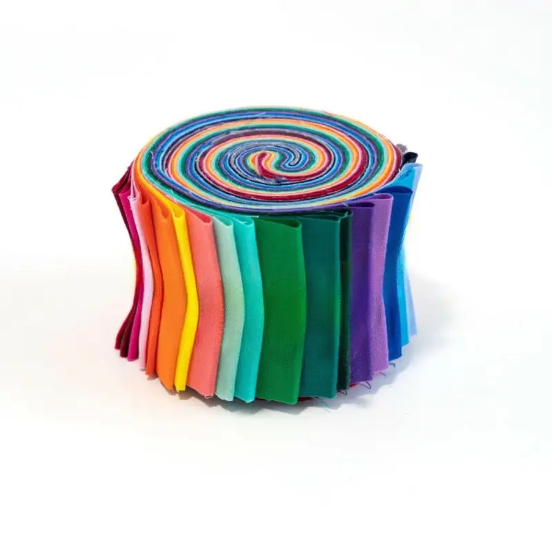 Rainbow Solid Jelly Rolls 100% Fabric Quilted Stripes For - Temu