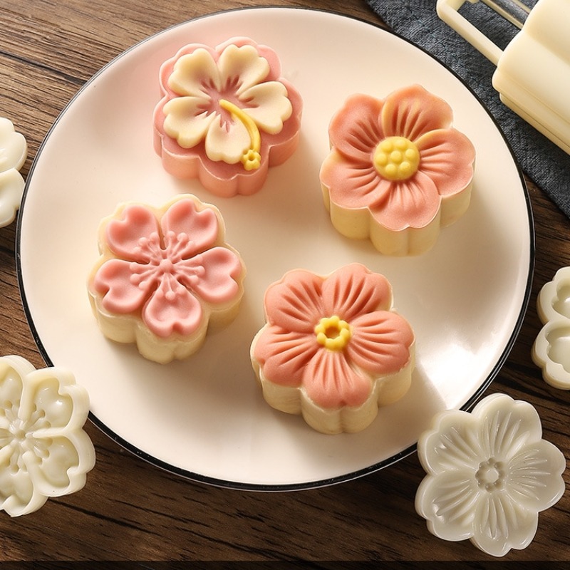 Acquista Stampo per biscotti torta lunare Stampo per torta lunare Stampi per  fiori 3D Stampo per torta lunare con pelle di ghiaccio Stampo per dolci