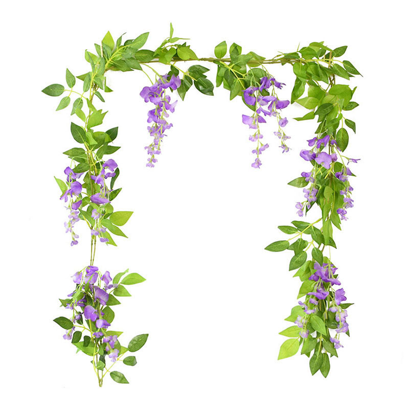 Fake Ivy Wisteria Flowers Vine Artificial Plant Vine Garland - Temu