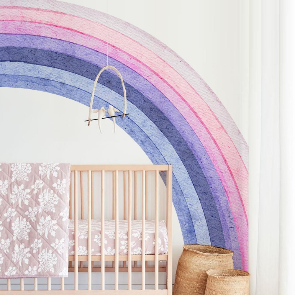 Pastel Rainbow Wall Decal Girl Nursery Decor