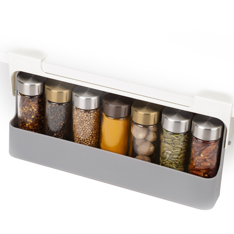 Wall Mounted Spice Organizer Adhesive Seasoning Storage Box - Temu