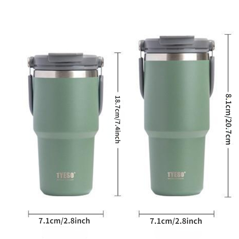 20 Oz Stainless Steel Tumbler with Handle Metal Insulated Coffee