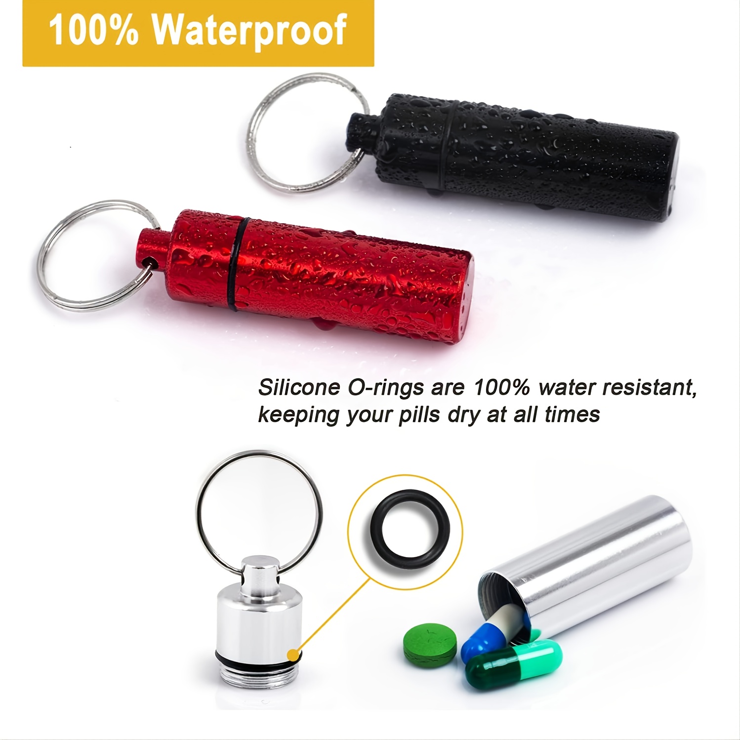 Aluminum Pill Holder/earplug Storage Case Waterproof Outdoor Tin