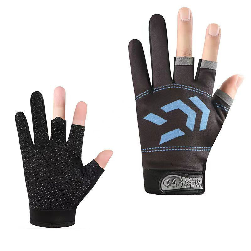 Sunscreen Anti skid Ice Silk Breathable Fishing Gloves - Temu New