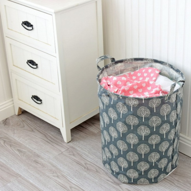 Star Printing Hamper With Drawstring And Handle, Gray Dirty Clothes Storage  Basket, Large Collapsible Laundry Basket, Round Clothes Hamper For  Bathroom, Bedroom, Living Room, Dorm, Organization And Storage Supplies -  Temu