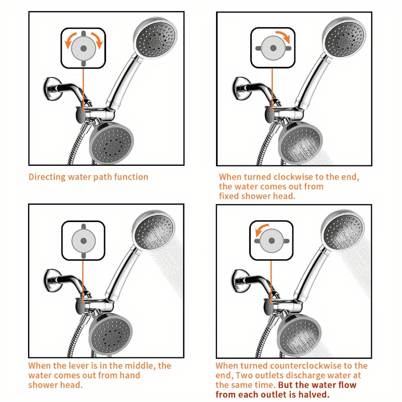 3 way Shower Diverter Valve Shower Arm Diverter Handheld Temu