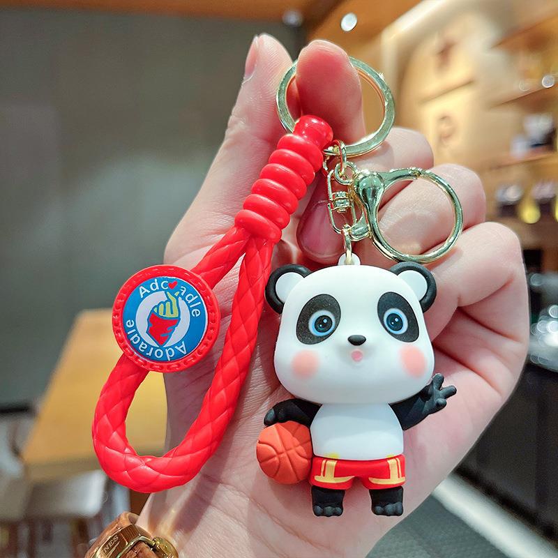 Panda Keyring 4 Cute Panda Keychain - Perfect for Keys and Bags