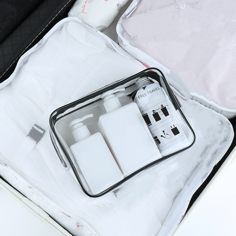 Clear Cube Travel Cosmetics Wash Bag, Plastic Portable Storage Bag,  Waterproof Makeup Organizer Bag - Temu