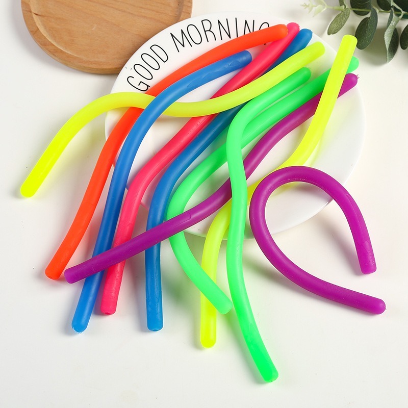 Stretchy String Fidget Toy, Rubber strand for Stress Relief