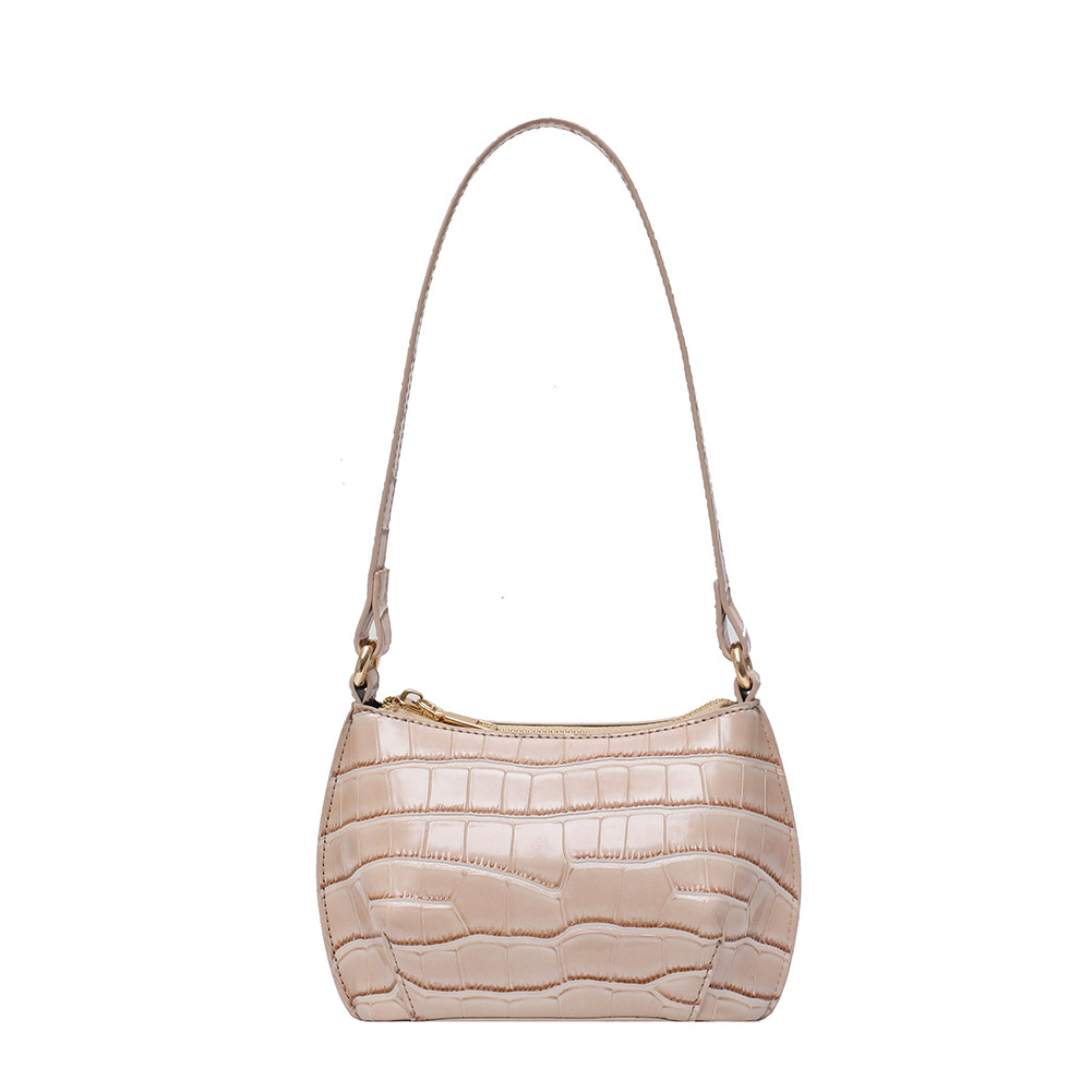 Retro Stone Pattern Shoulder Bag, Trendy Pu Leather Handbag, Small