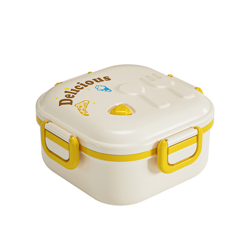 Portable Lunch Box, Mini Bento Box, Microwave Safe Cute Plastic