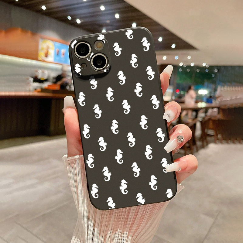 Colorful Seahorse Star Graphic Pattern Print Protective Phone Case High  Quality Protective Phone Case For Iphone