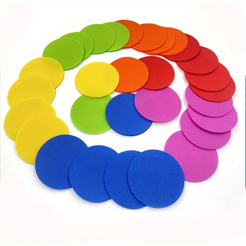 30pcs Carpet Marker Spot, Colorful Floor Velcro Sit Dots Circles Carpet  Spots Markers for Classroom Kindergarten