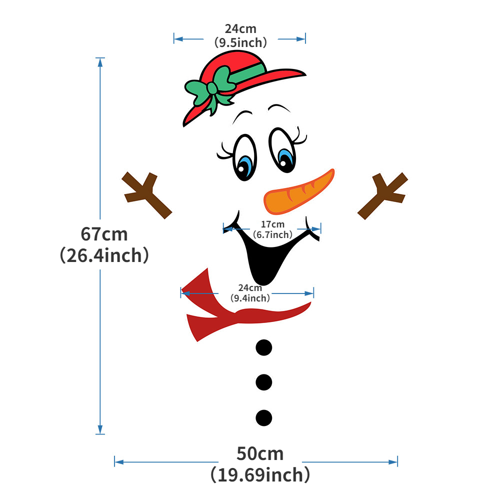 Snowman Refrigerator Magnet Stickers Christmas House - Temu