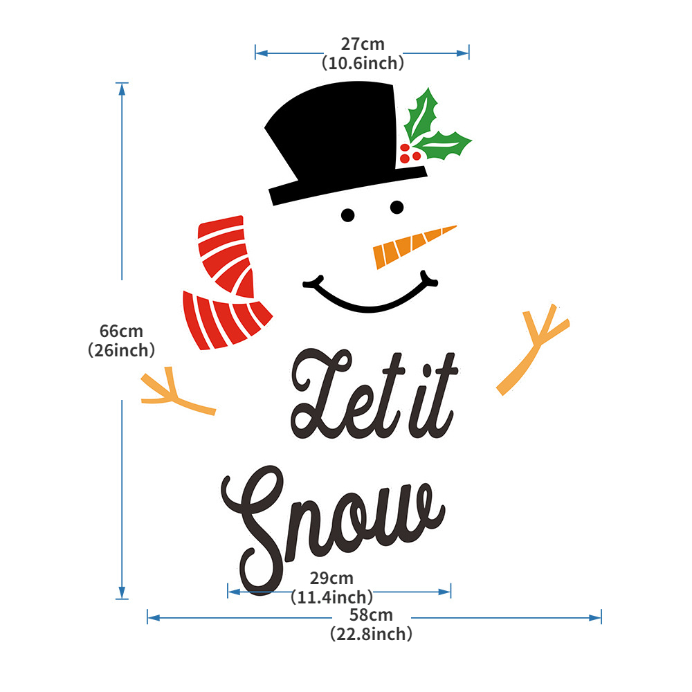 Snowman Refrigerator Magnet Stickers Christmas House - Temu