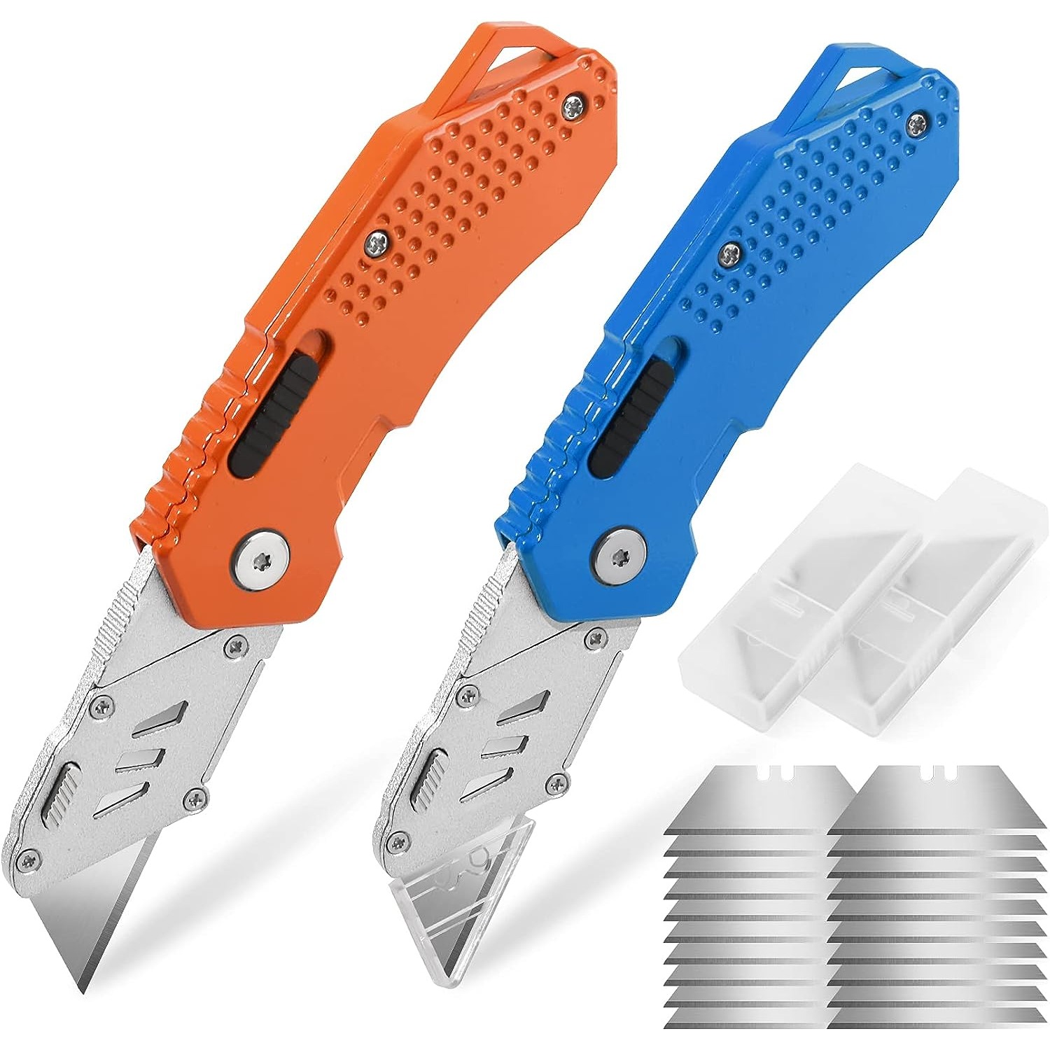 KingTool Box Cutter Utility Knife - Box Cutter Retractable Box Opener With  Total 5 pcs SK5 Blades, Aluminum Shell With Rubber Grip, Razor Blades  Utility Knife For Package 