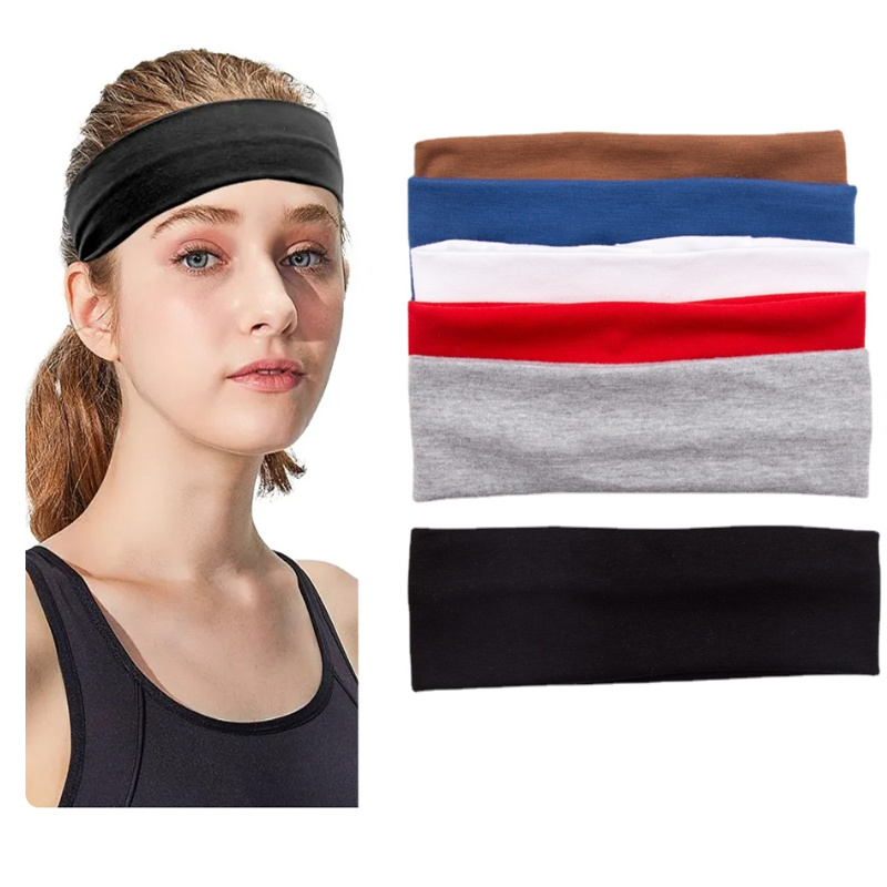 Headbands Élastique, Lot de 6 Bandeau Cheveux Femme, Bandeaux de Yoga,  Bandeaux de Course Accessoires de Cheveux D'entraînement Sportif, Couleur  Unie