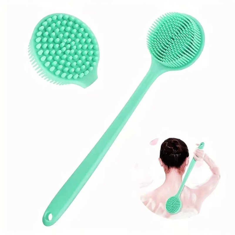 1pc Back Scrubber For Shower, Long Handle Bath Sponge Shower Brush, Soft  Mesh Back Cleaner Washer, Body Bath Brush For Women And Men, Bathroom Shower