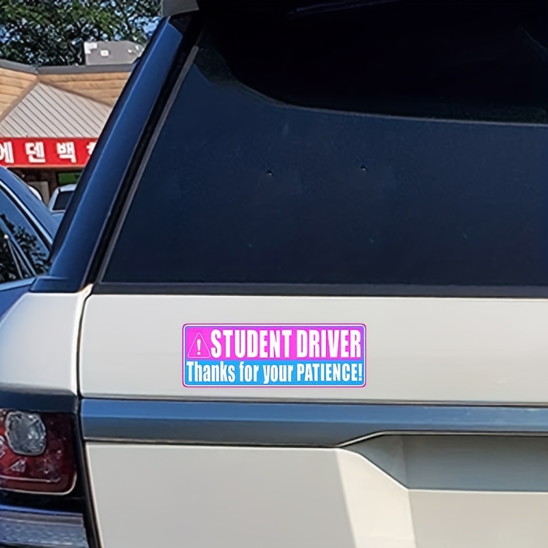 Student Driver Car Sticker Car Driver Sticker Funny Cute - Temu