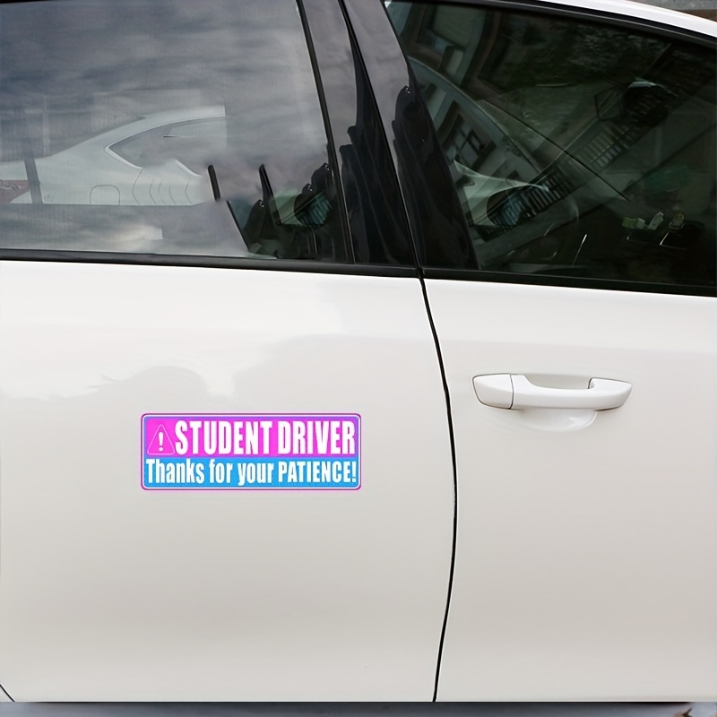 Student Driver Car Sticker Car Driver Sticker Funny Cute - Temu