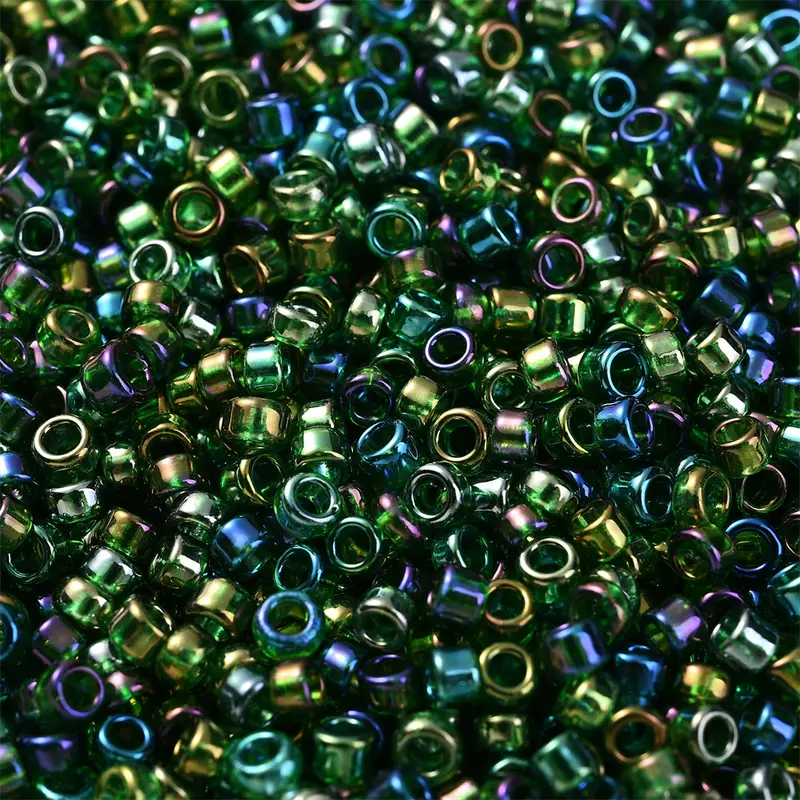 About /bag Tiny Glass Seed Beads Ab Shiny Tube Beads For - Temu