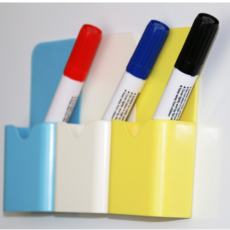 Magnetic Pen Holders With Divider, Plastic Magnetic Marker Holder