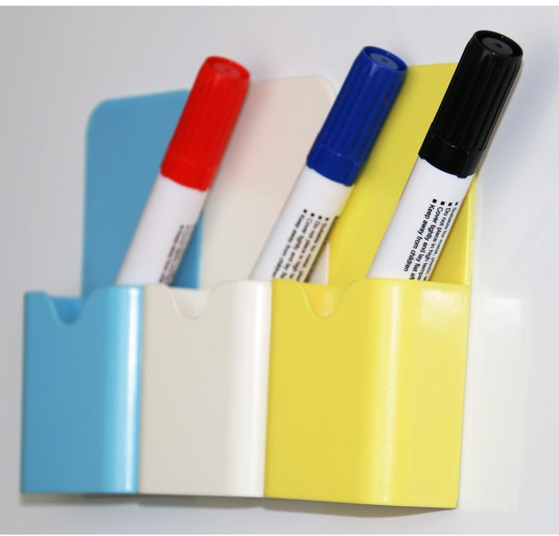 Magnetic Pen Holders With Divider, Plastic Magnetic Marker Holder