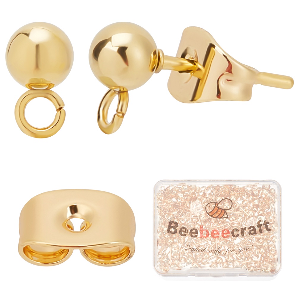 Bowknot Design Stud Earrings Brass Stud Earring Findings - Temu